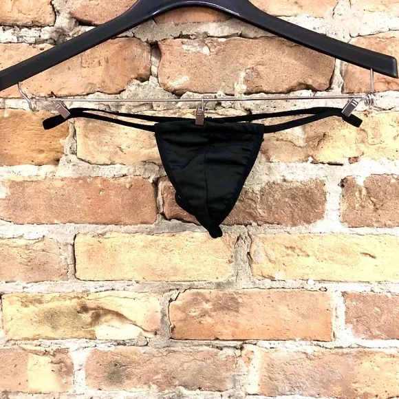 Men's New Black G-String Thong Medium - Picture 3 of 17